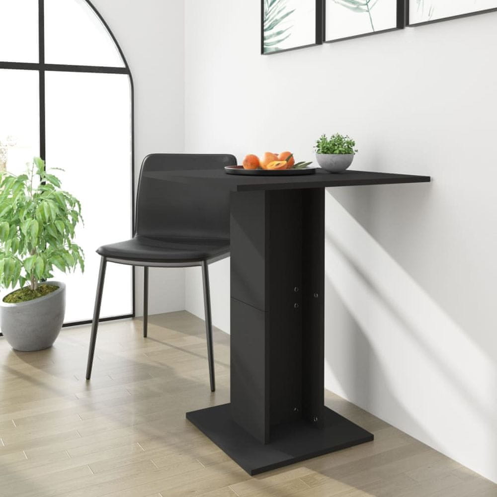 Vidaxl Bistro stôl čierny 60x60x75 cm drevotrieska